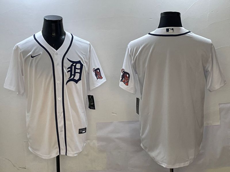 Men Detroit Tigers Blank White Game 2025 Nike MLB Jersey style 1